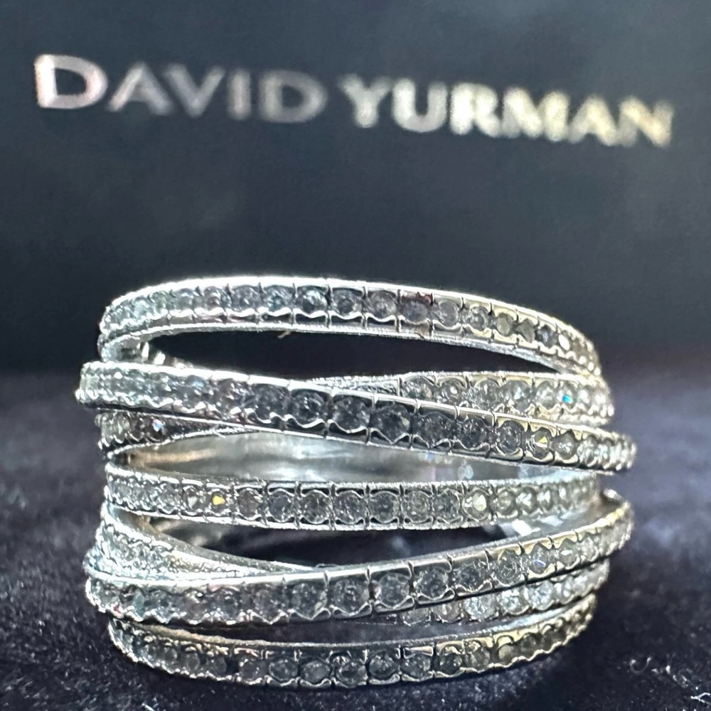 David Yurman Silver Diamond Ring